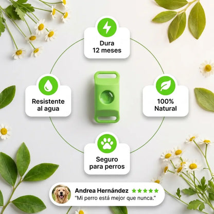 Colgante PawCore™ Natural Anti Pulgas y Garrapatas